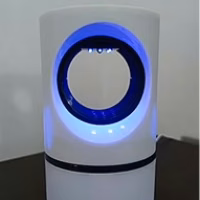 ZapiTrap lamp lit on a sideboard